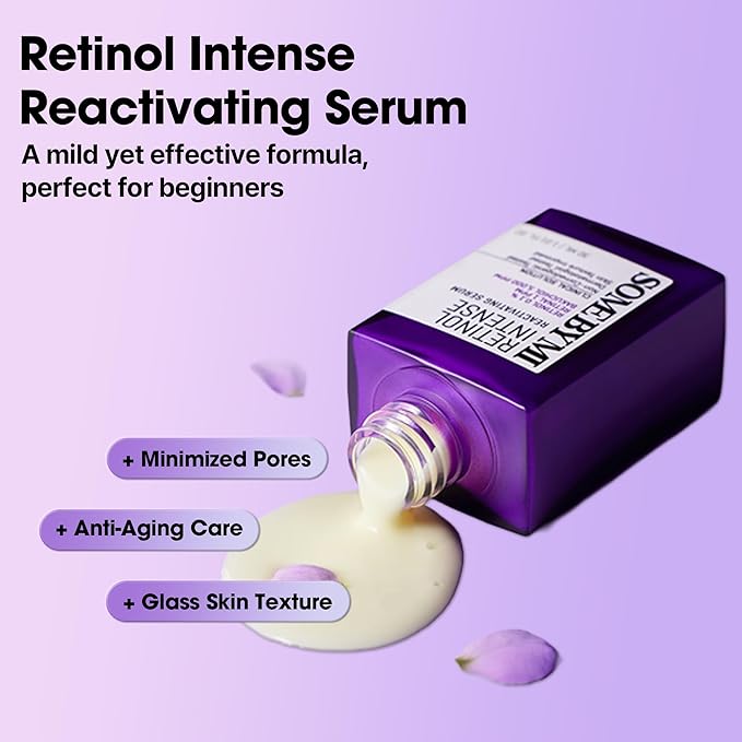 SOME BY MI Retinol Intense Reactivating Serum – 1.69oz, 50ml – Korean Bakuchiol Retinol Serum for Face Firming – Improves Signs of Aging, Minimizes Pore Size & Refines Skin Texture – Korean Skin Care