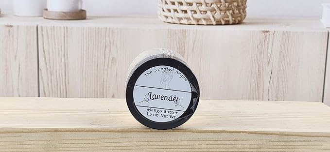 TSA Handmade Whipped Mango Lavender Body Butter Cream, Luxury Body Lotion for Dry Skin, Daily Moisturizing Shea Butter, Sunflower Oil, Mothers, Fathers, Women, Men, Teens, 1.5 oz Jar