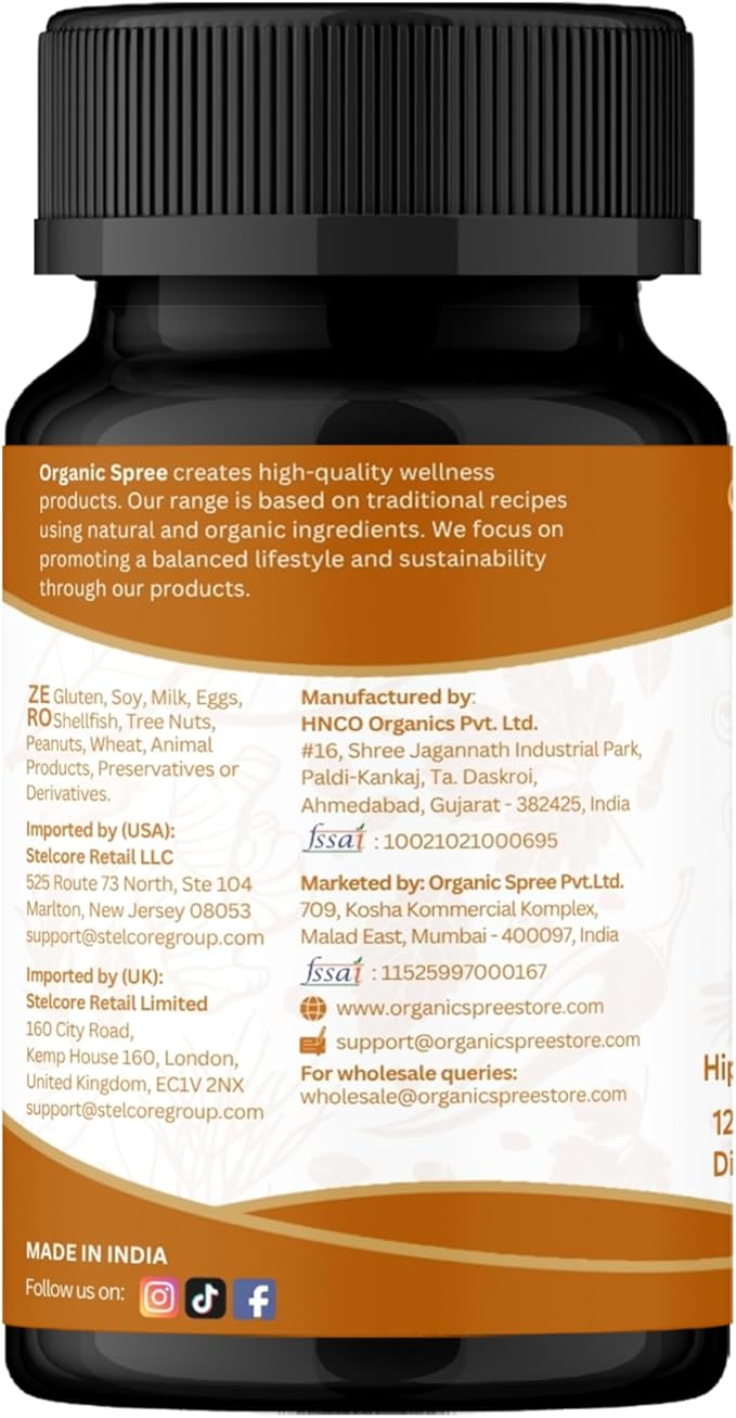 ORGANIC SPREE Sea Buckthorn 120 Tablets - Hippophae Rhamnoides - Hair, Skin and Nails* - 120tab - Pack of 3