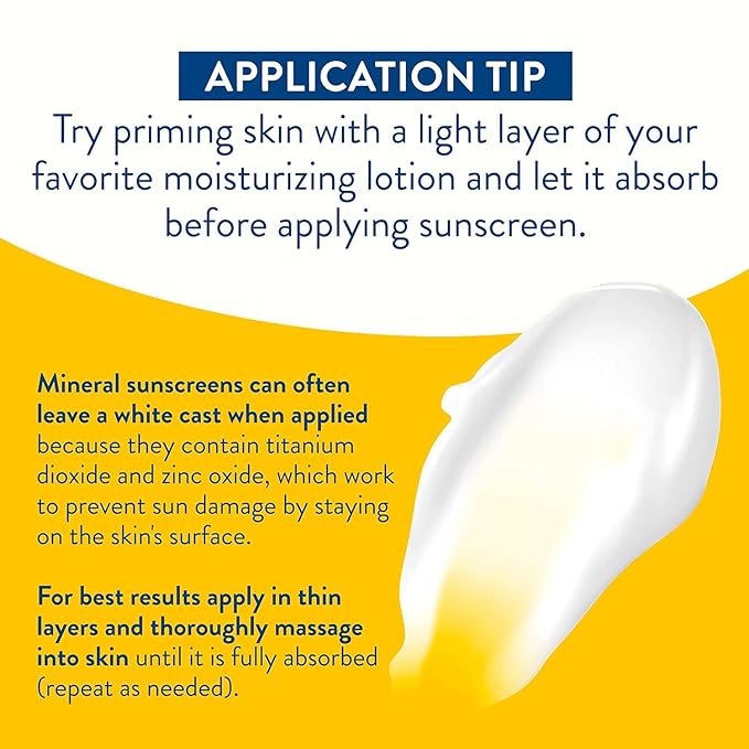 CETAPHIL Sheer Mineral Sunscreen Lotion for Face & Body, 3 fl oz, 100% Mineral UVA/UVB Filters: Zinc Oxide & Titanium Dioxide, Broad Spectrum SPF 30, For Sensitive Skin