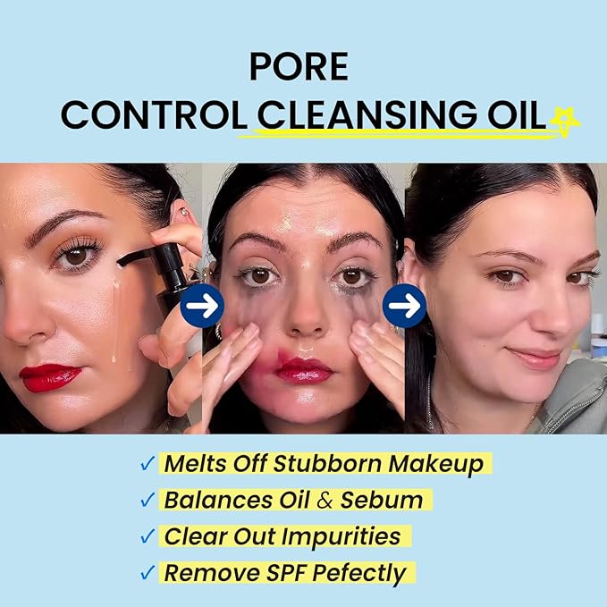 coxir Ultra Hyaluronic Cleansing Oil - Gentle Korean Oil Cleanser for Makeup, Blackheads & Pore Care, Multi-Layer Hyaluronic Acid, Vegan Formula for All Skin Types, Non-Comedogenic, 5.07 fl oz