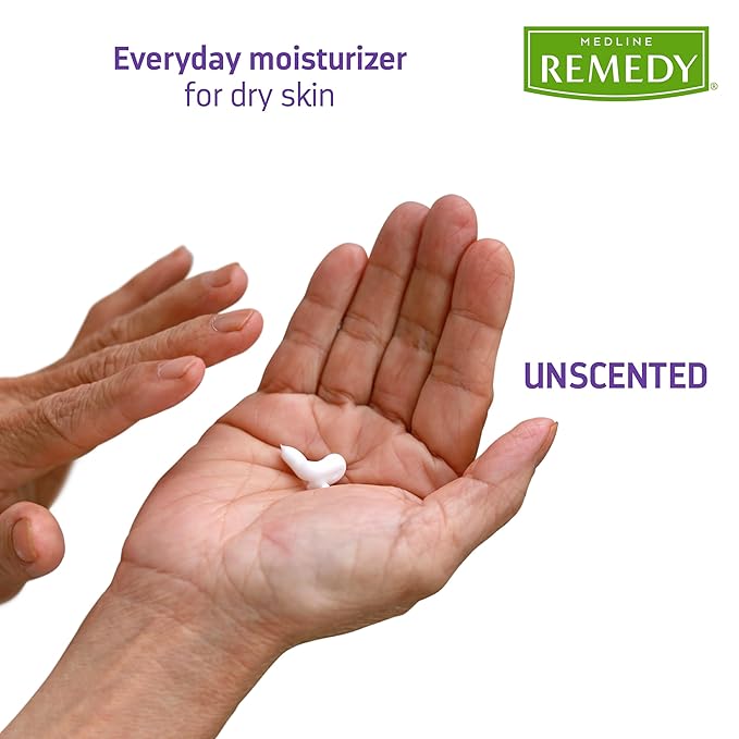 Medline Remedy Essentials Moisturizing Body Lotion (4 oz Bottle), Unscented, Hydrating, Non-Greasy, For Dry Skin, Hypoallergenic, Men, Women, Elderly