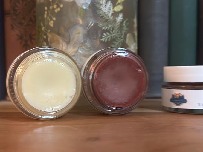 Organic Tallow & Honey Lip Balm (Natural Berry) - Long-Lasting Moisture, Natural Protection, Healing Formula - Tinted & Non-Tinted