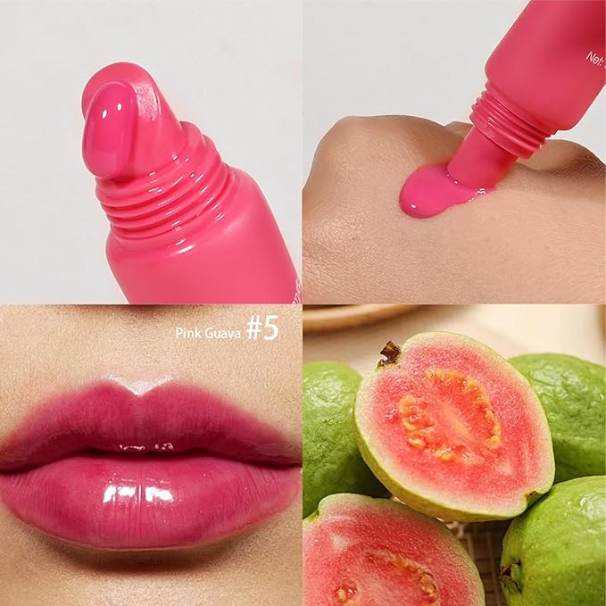 BAISEN DIARY Lip Butter Balm - Ultra-Hydrating, Nourishing Lip Care with Natural Ingredients, Shea Butter & Olive Oil, Soothes & Softens Dry Lips (#5 Pink Guava, 1)