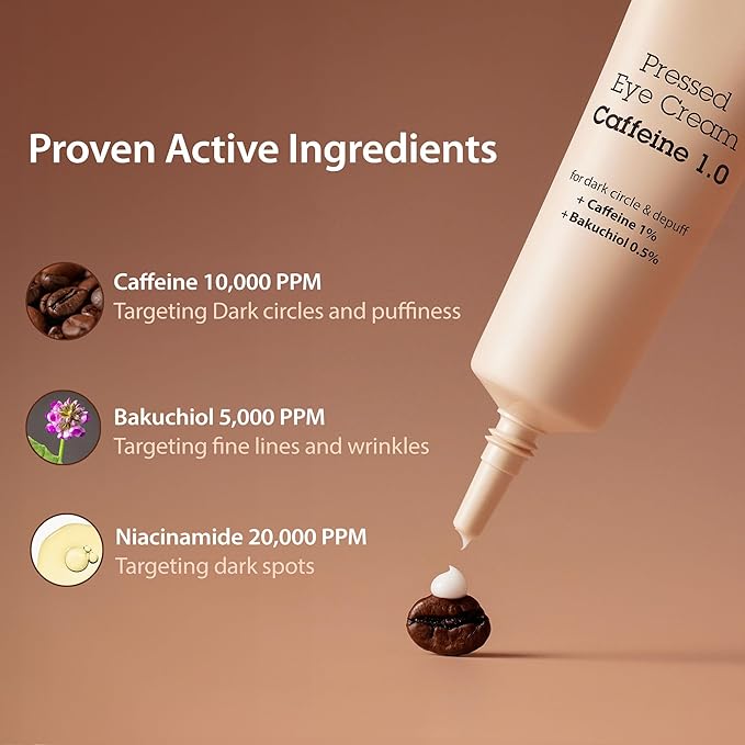 BLITHE Caffeine Eye Cream for Morning Puffiness & Dark Circles, Plant-Based Retinol, Bakuchiol, Niacinamide, Sodium Ascorbyl Phosphate 0.67 Fl Oz