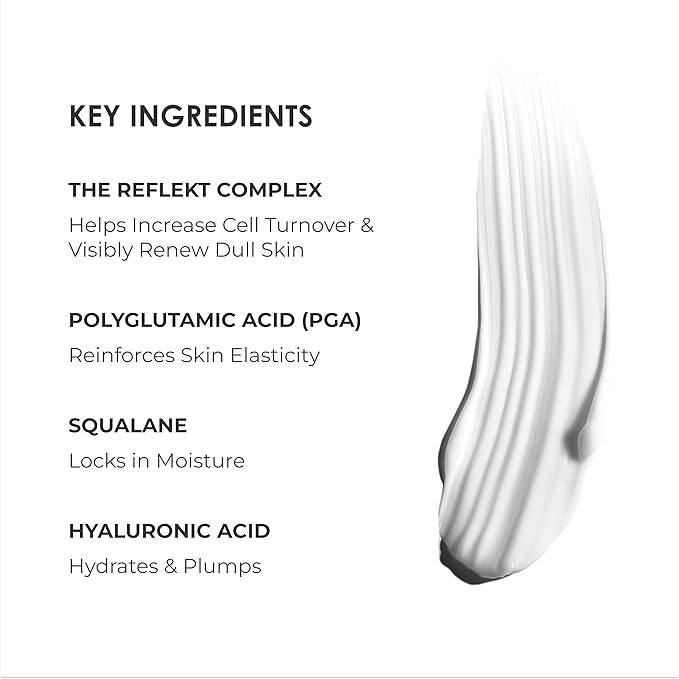 REFLEKT 3 – Power Peptide Sculping Face Cream – Polyglutamic Acid (PGA), Squalane & Hyaluronic Acid for Renewed, Smoother & Firm Skin. Clean, Vegan, Cruelty-Free, Fragrance & Paraben-Free Formula
