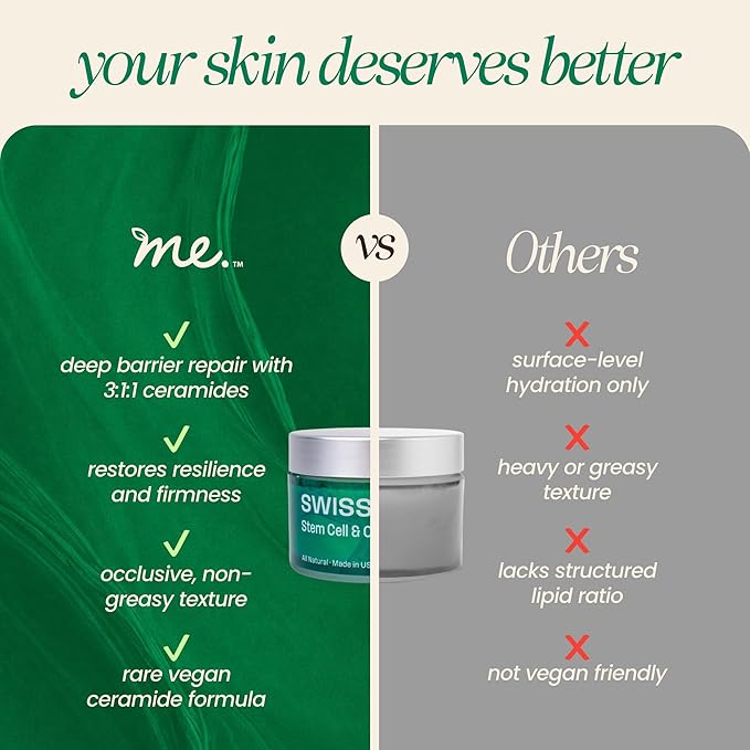Mudita Earth Swiss Apple Stem Cell Cream – Rich Vegan Ceramide Moisturizer for Dry & Stressed Skin – Night & Recovery Face Cream with Ceramides, Ferments & Swiss Apple – Non-Greasy, Non-Comedogenic