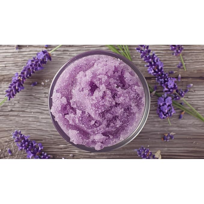 Lavender Sugar Scrub, Moisturizing and Exfoliating, Natural Ingredients of Coconut Oil, Sugar Intoxicating Scent (8oz, Lavender Sugar)