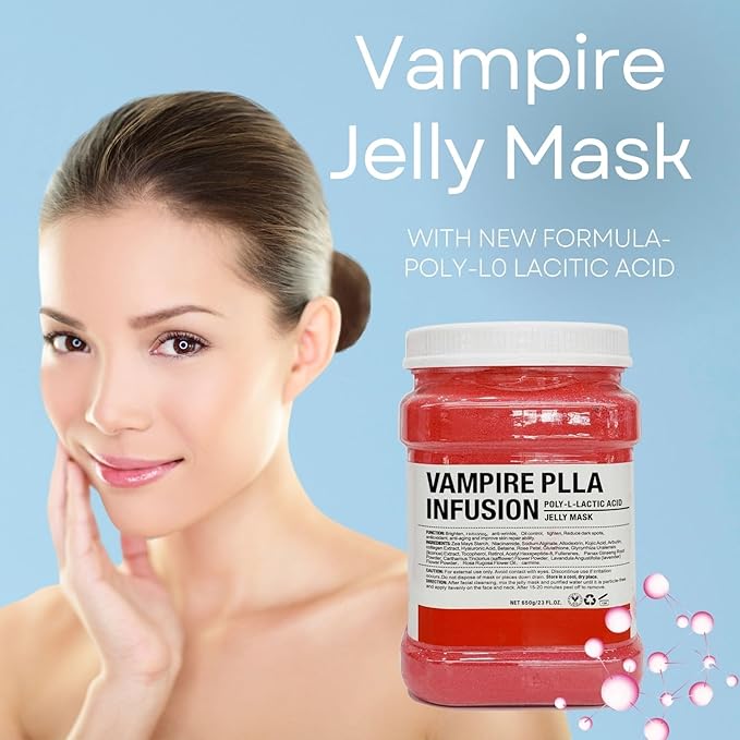 Vajacial Hydro Jelly Mask Powder for Face, Jelly masks for Facials Professional, Jelly Mask for Face or Teens and Women (Vampire)