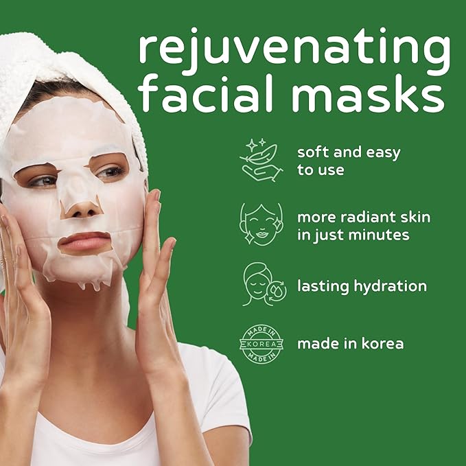 PB & JAY Purenature Facial Mask – Premium Quality Korean Sheet Mask for Oily & Blemish-Prone Skin – Korean Collagen Essence Clarifying Facemask Sheet (Tea Tree)