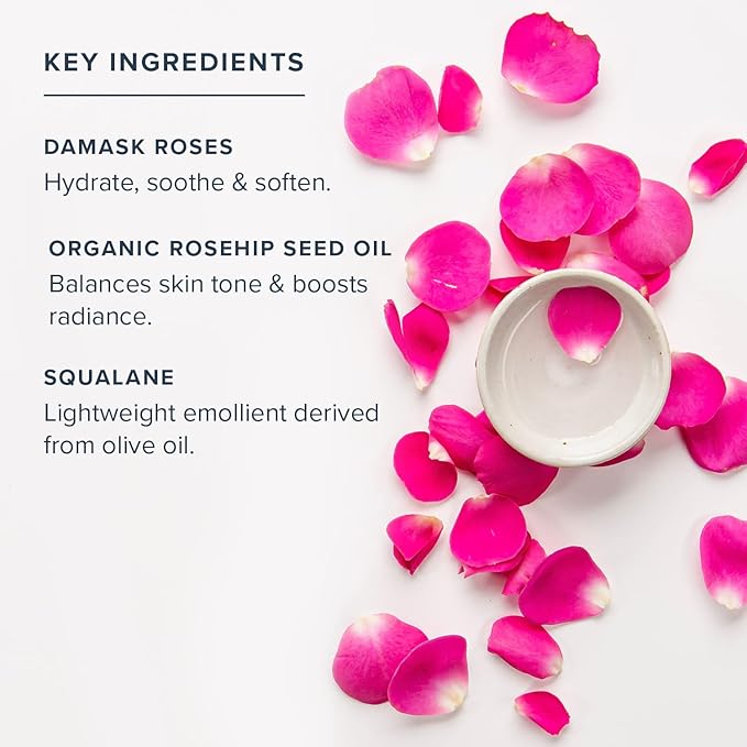 HERITAGE STORE Rose Oil Nourishing Treatment - Hydrating Face Oil for a Natural Glow - Dry to Combination Skin Care w/Organic Rosehip Seed, Damask Rose, Squalane Oil, Vegan, 60-Day Guarantee, 1oz