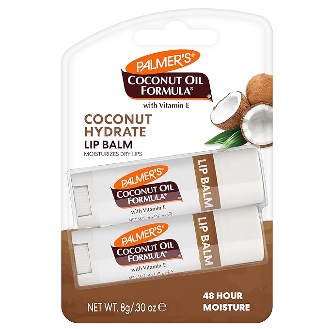 Palmer's Coconut Oil Formula Lip Balm Duo,All-Day Moisturization,Hydrates Dry,Cracked Lips,2 Count (Pack of 12)