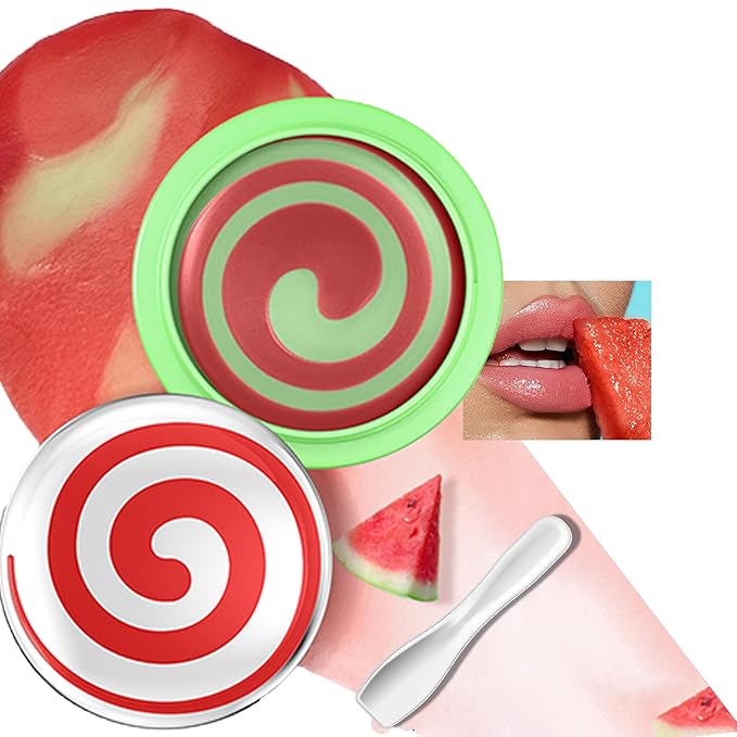 Lip Moisturizer, Fruity Aroma Lip Mask Hydrating Balm with Stick, with Jojoba Seed Oil, Hydrating Prevention Dry & Cracked, Reduce Fine Lines, Full Looking & Irresistible Lips,01 Watermelon