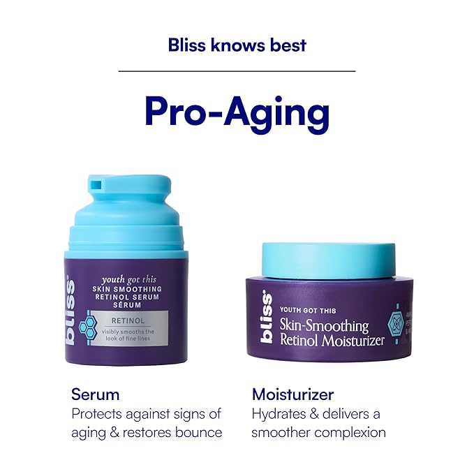 Bliss Youth Got This Retinol Moisturizer | Pure Retinol + PREVENT-4™ Complex for Fine Lines, Texture & Deep Hydration | Clean, Fragrance-Free, Vegan & Cruelty-Free | 50 mL