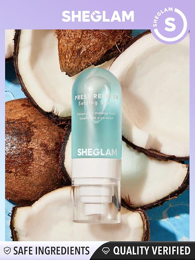 SHEGLAM Press Refresh Setting Spray Moisturizing Long Lasting Makeup Setting Spray Oil-Control Non-Greasy-Green