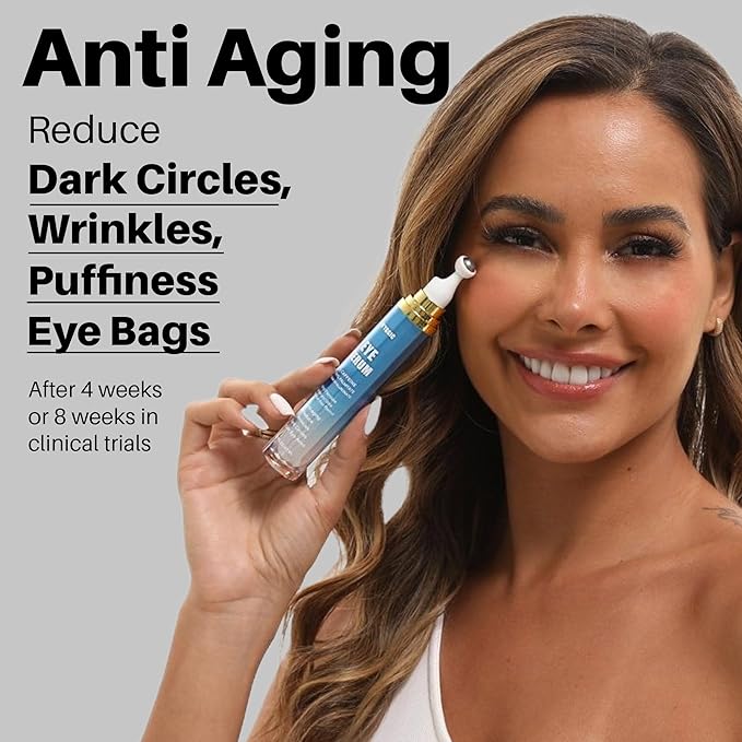 Caffeine Eye Cream for Dark Circles, Pro-Retinol Eye Serum Anti Aging to Reduce Wrinkles & Puffiness & Fine Lines, 0.67 fl oz / 20 mL