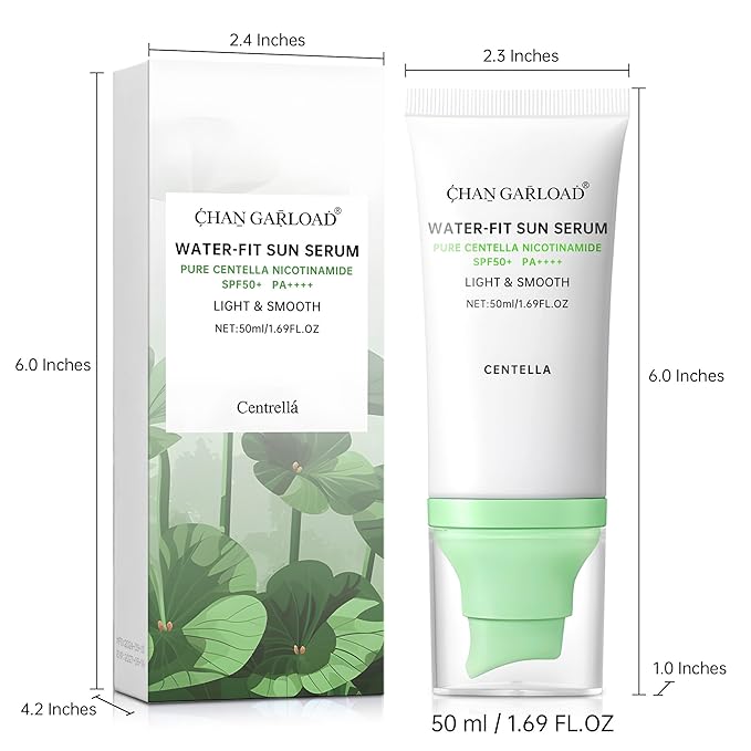 Tinted Sunscreen for Face & Body – Madagascar Centella SPF 50+, Mineral with Tinted Moisturizer, Hyaluronic Acid & Niacinamide, Lightweight Korean Skin Care Sunblock, 50ml