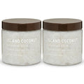 Island Coconut Sugar Scrub – Exfoliating Body Scrub for Women, Moisturizing Shea Butter, Natural Sugar Exfoliant, Hand and Foot Scrub, Paraben-Free, All Skin Types, 18 oz (Pack of 2)