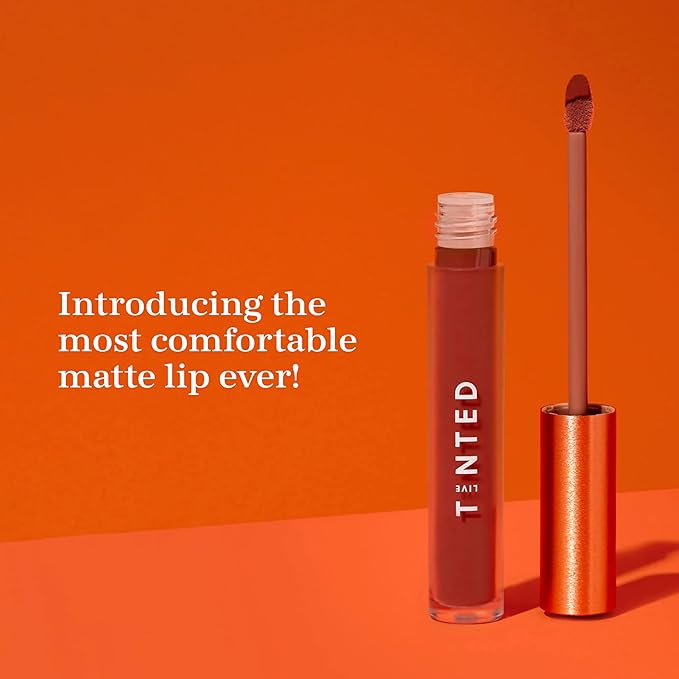 Live Tinted Huelip Liquid Lip Crème - Weightless, Long-Lasting Liquid Lip with Hyaluronic Acid and Jojoba Oil For a Soft, Comfortable, Moisturized Finish - 0.09 fl oz - Brick Red