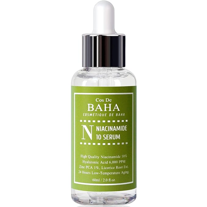 Cos De BAHA Niacinamide 10% Serum 2 Fl Oz – Zinc PCA, Hyaluronic Acid & Aloe for Balancing, Pore-Refining & Uneven Tone (60 ml)