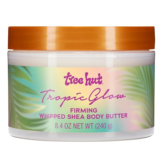 Tree Hut Tropic Glow Whipped Shea Body Butter, Hydrating & Nourishing Body Lotion with Natural Oils, Moisturizer for Soft & Smooth Skin, 8.4 Oz