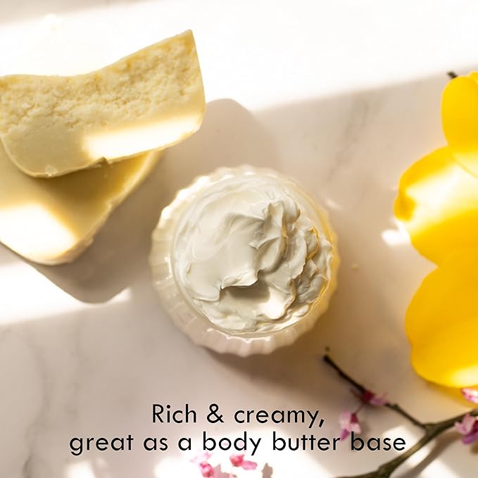 Organic Shea Butter Raw Unrefined, USDA Certified Organic African Shea Butter for Hair & Dry Skin, Natural Face Moisturizer, Body Butter Base for DIY Lotion, Lip Balm & Soap Making, 8 oz Bar
