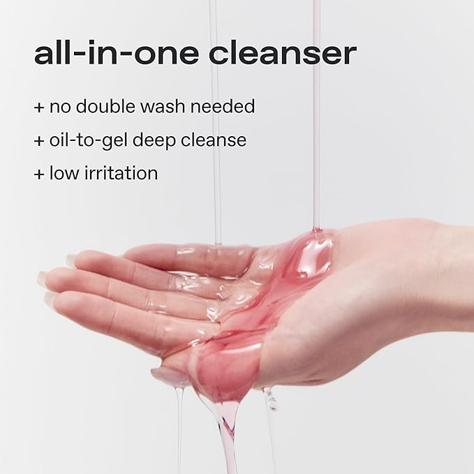 glow mini guava facial cleanser | oil‑gel hybrid all‑in‑one cleanser | hypoallergenic | deep cleanse with guava extract & botanical oils | lightweight micellar texture for smooth skin | 1 fl oz