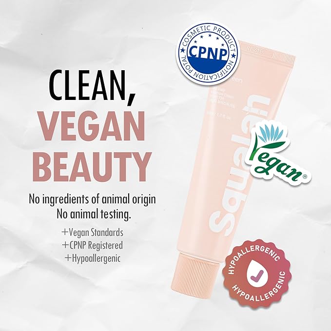 VEGREEN 730 Daily Cream - Only 11 Ingredients Vegan Squalane Moisturizer for Sensitive Skin - Non-Comedogenic Barrier Repair for Skincare Beginners & Minimalists - Fragrance-Free - 1.69 fl oz