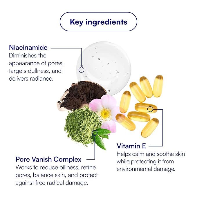 Bliss Disappearing Act Pore-Minimizing Serum – Niacinamide + Pore Vanish Complex with Green Tea – Refines Pores, Controls Oil & Targets Dark Spots for Smooth Glass Skin – 1 Fl Oz