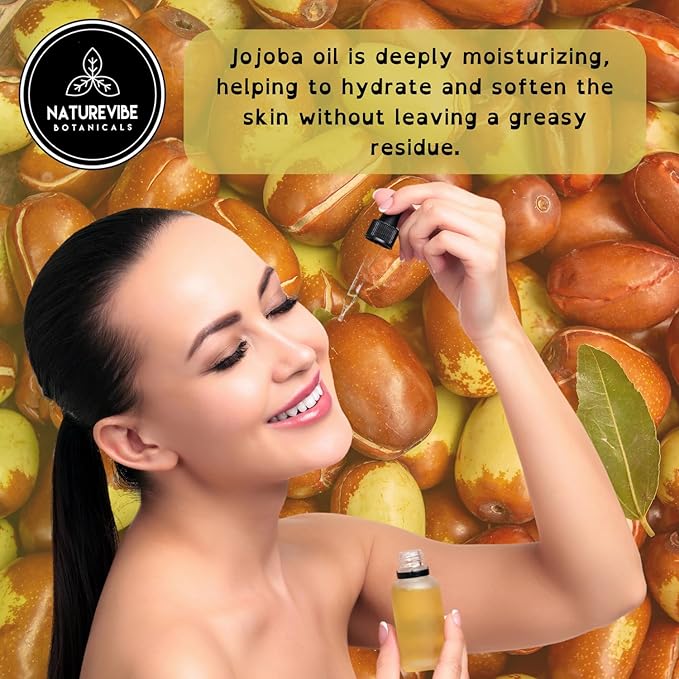 Naturevibe Botanicals Jojoba Oil 32oz and Sweet Almond Oil 32oz | Oil Combo