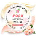 Rose Whipped Shea Body Butter, Natural Whipped Shea Butter for Women Dry Skin, Gentle Hydration with Long Lasting Moisture 6.8 floz