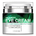 Grospe Caffeine Eye Cream for Puffiness and Bags Under Eyes Daily Anti-Wrinkle Cream Collagen Peptide Eye Cream Day and Night Reduce The Look Of Aging Line Smoothing Skin Care 1.7 FL OZ,1 Pack