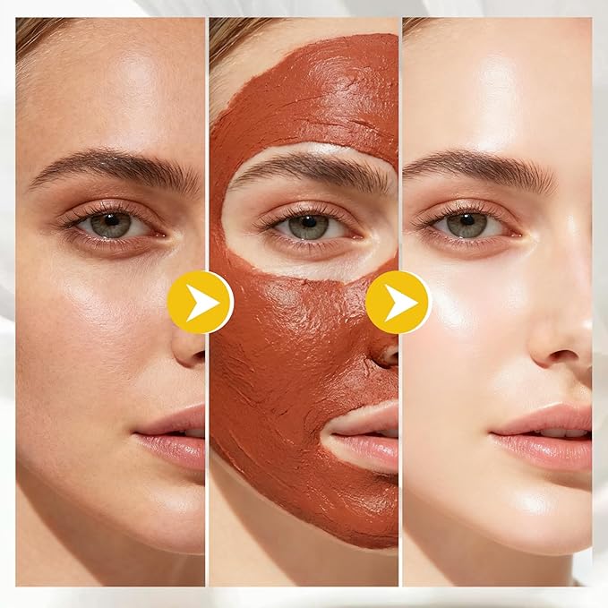 Australian Red Clay Face Mask, Mineral-Rich Detox Mud Mask with Kakadu Plum & Native Lime Extracts, Helps Support Smoother, Radiant-Looking Skin, Gentle Clay Mask for All Skin Types, 3.52 oz / 100 mL