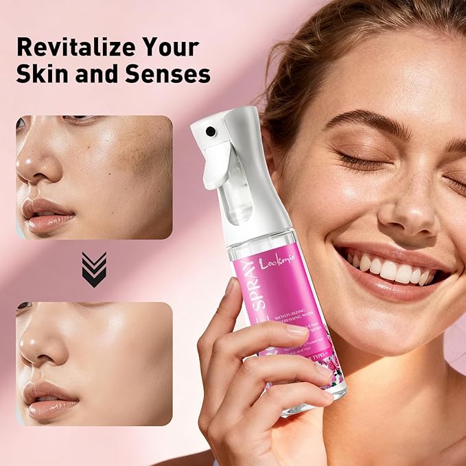 Rose Water Spray for Face & Hair - 10 Fl Oz Hydrating Face Mist for All Skin Types - Refreshing Rose Toner for Face, Skin & Hair Care, Alcohol-Free & Gentle Formula