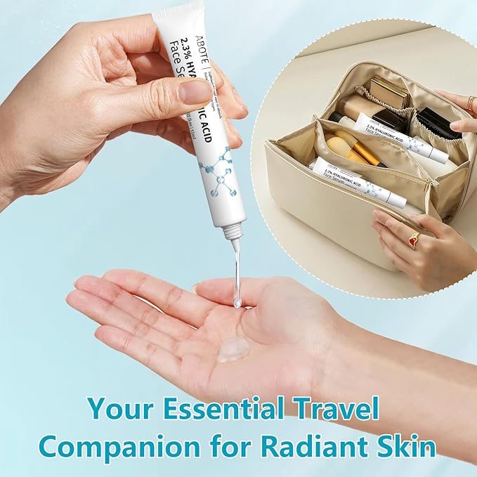 2.3% Hyaluronic Acid Serum for Face with 1% Snail Secretion Filtrate Deep Moisturizing Anti-Aging Anti-Wrinkle (3Pack-Each 15g)