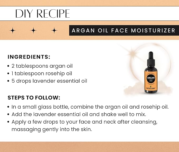 Earth N Pure Argan Oil for Hair Styling, Hair Growth, Hairfall Control - Natural and Therapeutic Grade 50 ml