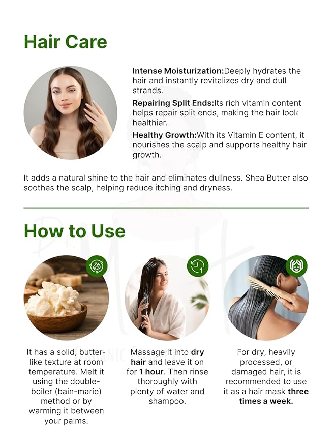 Organic Raw Shea Butter Intensive Moisturizer | 100% Pure,Natural & Unrefined Multi-Purpose Body & Face Butter for Dry Skin, Hair & Lips, 3.53 oz.