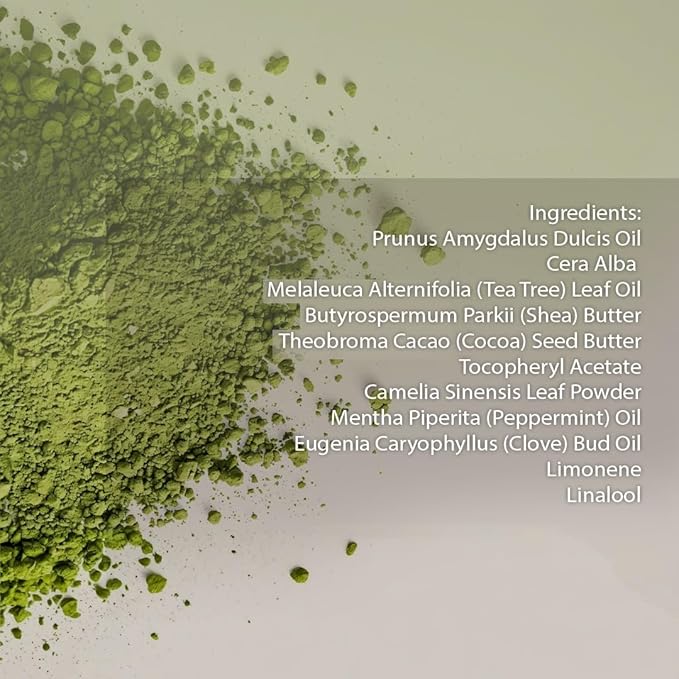 SOS Matcha Balm | 100% Natural Intensive Care for Lips & Skin | Repair & Protection with Shea Butter, Cocoa Butter, Almond Oil, Vitamin E & Herbs | Soothing Relief for Dry & Sensitive Skin |KØØZMETIK