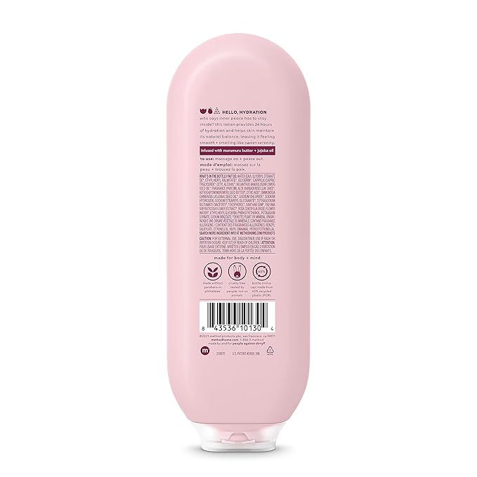 Method Daily Lotion, Pure Peace, Moisturizer for 24 Hours of Hydration, 13.5 Fl Oz (Pack of 1)