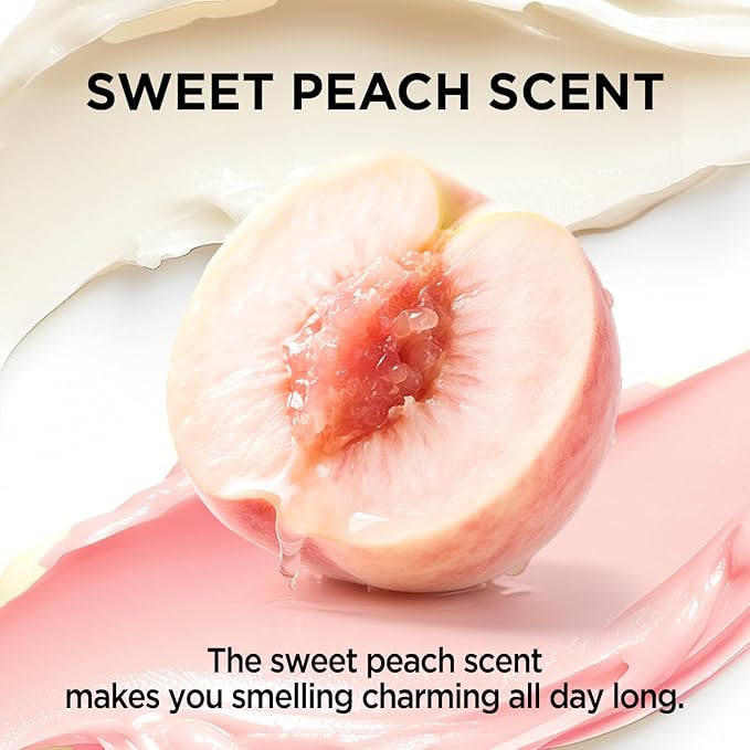 Peach Whipped Shea Body Butter, Natural Whipped Shea Butter for Women Dry Skin, Peach Scented Body Care, Gentle Hydration with Long Lasting Moisture 6.8 floz
