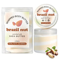 Brazil Nut Whipped Body Butter, Whipped Body Butter for Women, Body Moisturizer for Dry Skin, Gentle Hydration with Long Lasting Moisture-3.4 floz+6.8 floz