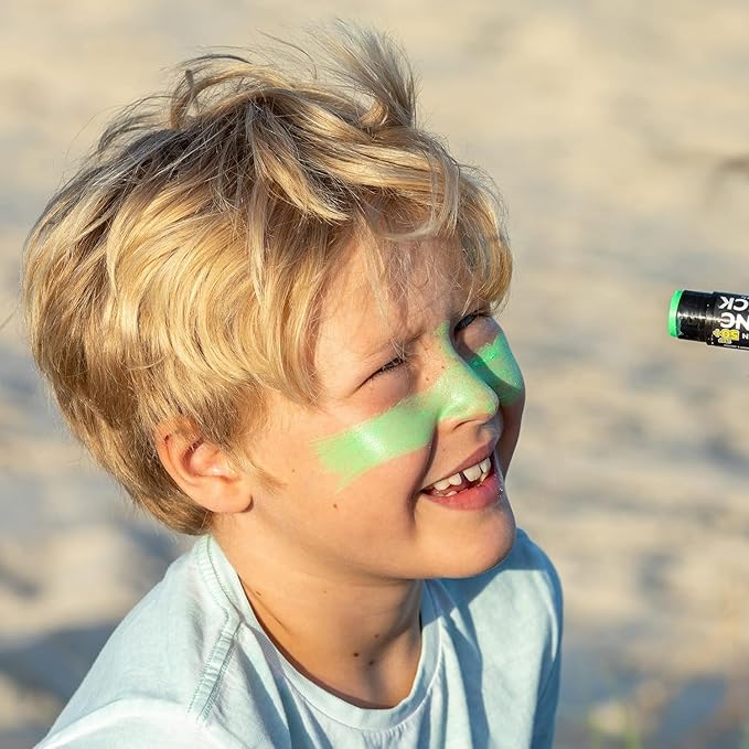 Sun Zapper Zinc Oxide Sunscreen Stick SPF 50+ Green – Colored Mineral Sunscreen Stick for Face, Water Resistant Sunblock for Kids and Adults, Broad Spectrum, Travel Size 12g (0.42 oz), Australian Made