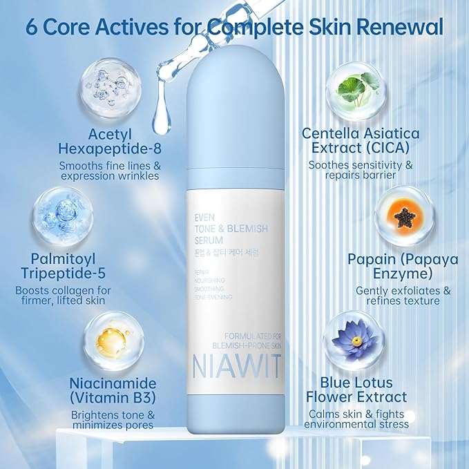 Anti Aging Peptide Serum for Face – Wrinkle Repair, Firming & Blemish Correcting Facial Serum, Hydrating Brightening Skin Barrier Care for Women/Men All Types