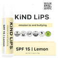 Kind Lips SPF 15 Organic Lemon Lip Balm 1 Pack – Natural Mineral SPF Lip Balm with Zinc Oxide Sunscreen – Beeswax Lip Care for Dry, Cracked Lips – Hypoallergenic, Petroleum Free, Non Toxic, Reef Safe