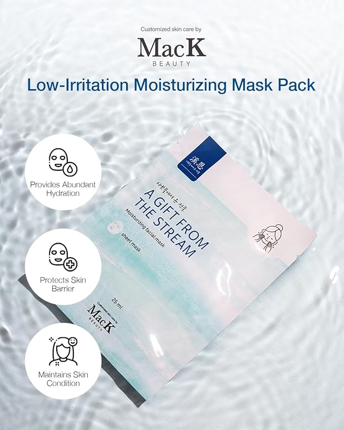 Korean beauty face sheet mask(10 pack) Only EWG green level ingredients Non-GMO Cruelty free No Artificial Fragrance Intense Hydration Panthenol Sodium Hyaluronate 25ml(0.85 Fl Oz) MACKBEAUTY