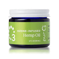 PurO3 Fully Ozonated Hemp Oil - Pure, Natural, Skin Care for Face & Body from Ozonated, Oxygenated Hemp Oil - Glass Jar, 2 oz