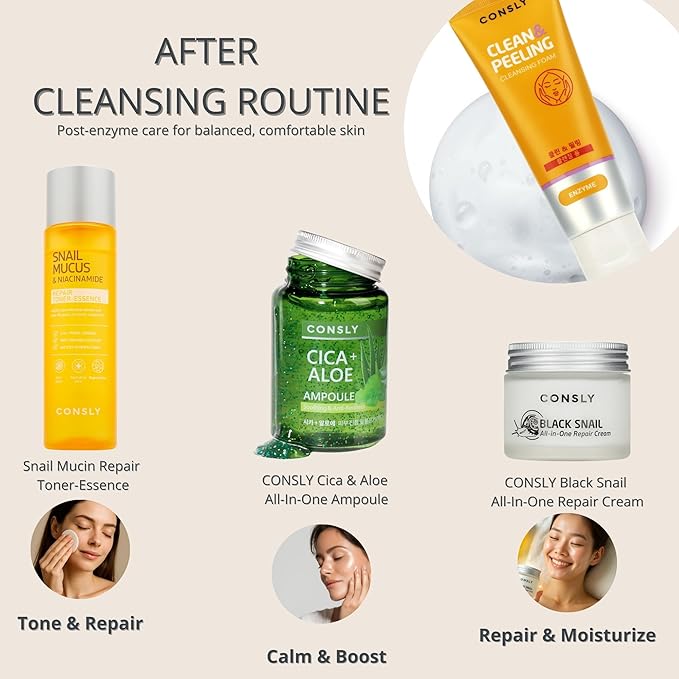 Enzyme Cleansing Foam | Korean Foaming Face Wash with Papain | Gentle Exfoliating Cleanser for Pores & Dull Skin | Removes Makeup & Sunscreen | K-Beauty Face Cleanser | 120 ml/ 4.06 fl oz.
