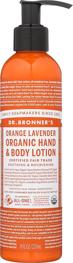 Dr. Bronner's, Lotion Orange Lavender Organic, 8 Fl Oz