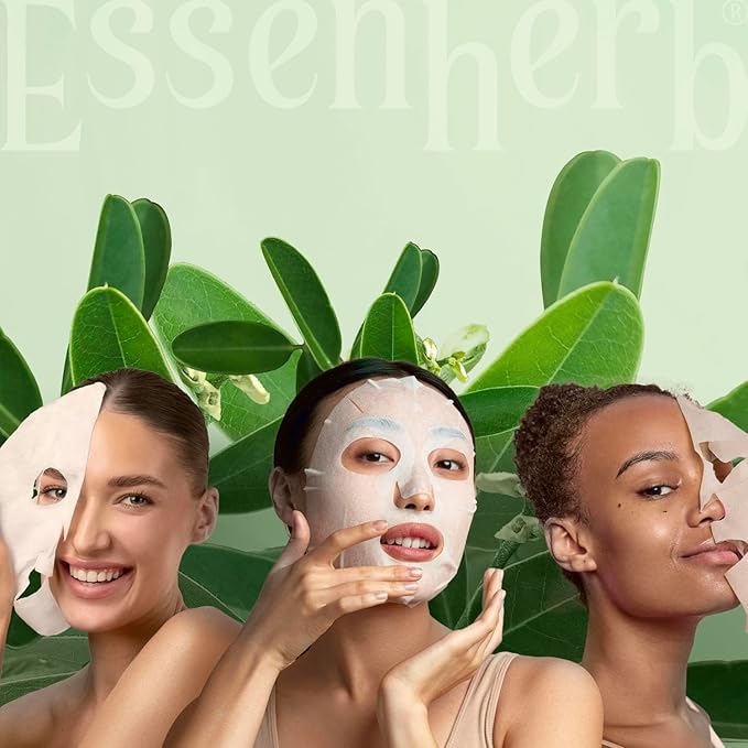 Tea Tree Relief Cotton Mask, Soothing & Hydrating, Vegan, Korean Skin Care Face Mask 23g*5sheets (Kummerowia Striata)