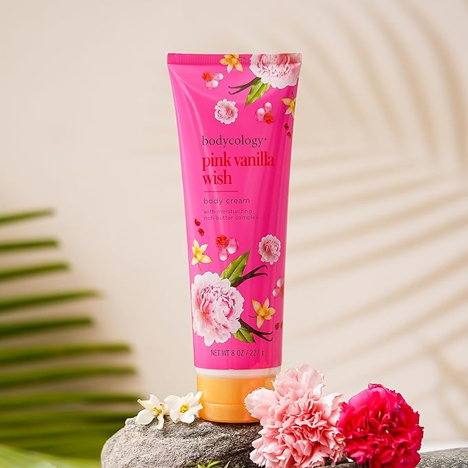 Bodycology Shea Butter Body Cream, Pink Vanilla Wish, 8 oz